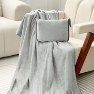 1pc Travel Blanket & Pillow Set, Premium Soft 2-In-1 Airplane Blanket With Soft Bag Pillowcase, Trav