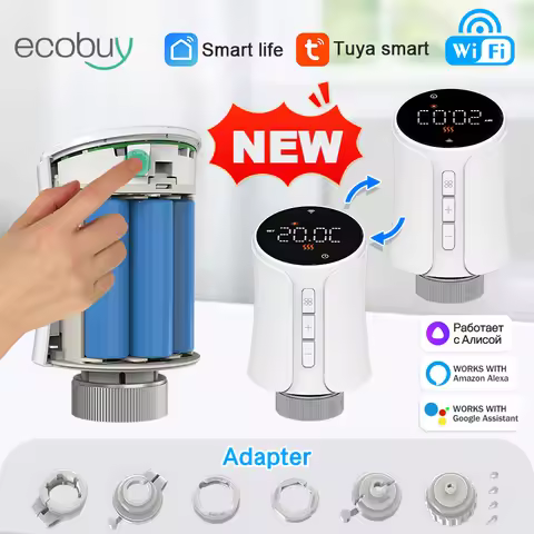 Tuya WiFi Thermostat Radiator Valve TRV Smart Home Thermostatic Valve Wifi Thermostat Temperature Co