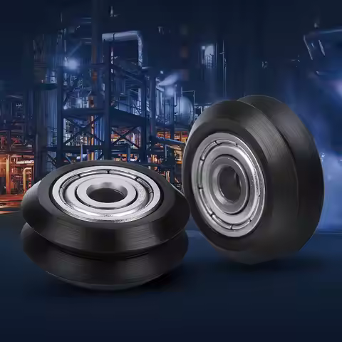 BBg-20Pcs V-Shape Groove Wheel 5mm Bore 625 Bearing Pulley Accessories Double Bearing Sliding Gate F