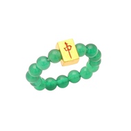 HE9 TAKA Jewellery 999 Pure Gold Xiao San Yuan Mahjong Beads Ring