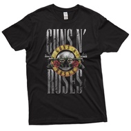 READY STOCK Top Quality Metal Rock Band Shirt Custom Print Streetwear Guns N Roses Distress Logo Tshirt Design