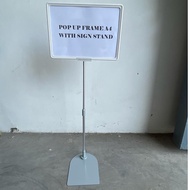 SS-11 Pop Up A4 Promotional Frame With Sign Stand - A4 Minimarket Price Board With Standing Sign