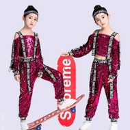 (พร้อมส่งในไทย)ชุดเต้นเด็ก ชุดHip Hop ชุดCover Dance ชุดเต้นปักเลื่อม