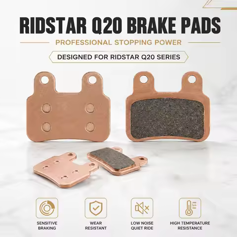 All-Weather Safe: Semi-Metallic Brake Pads for Ridstar Q20/Q20Pro/H26Pro/EKX X2/X21/Freego X2 – Fit 