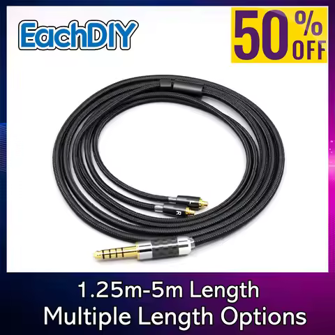 6.5mm XLR 4.4mm Super Soft Headphone Nylon OFC Cable For Sennheiser ie200 IE300 ie600 IE900 Earphone