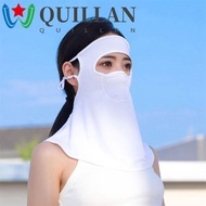 QUILLAN Summer Sunscreen Mask, Anti-UV Ice Silk Bib Ice Silk Mask, Windproof Sunscreen Veil Face Gini Mask Sun Protection Women Neckline Mask Outdoor
