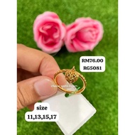 ORIGINAL ZHULIAN Cincin Love Gantung saduran emas 999 RG5081