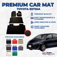 TOYOTA ESTIMA Premium Customized Single Color Coil Car Mat Set | Car Floor Mats / Carpet