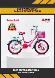 Sepeda Anak Perempuan Bnb City Bike Mini Swan Ukuran 20 Inch