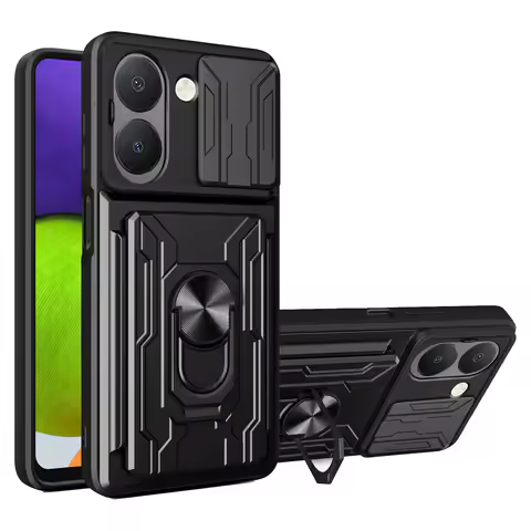 Shockproof 360° Magnetic Ring Bracket Card Bag Case for VIVO Y200 Y78 Y77 Y76 Y75 Y55 Y51 Y36 Y35 Y3