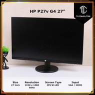 HP P27v G4 27 inch Widescreen IPS W-LED Edgelit FHD 1080P with HDMI VGA Refurbished Monitor