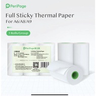 Peripage PAPER Sticker A6 SET B 57mm White Original Continuous Thermal Sticker PAPER