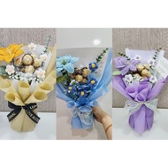 Lily Ferrero Rocher Chocolate Crochet Flower Bouquet /Anniversary/Birthday/Graduation/Valentine/Hari Raya/Diwali