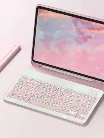 Wireless keyboard, 10 inch slim, rechargeable silent, tablet/laptop wireless keyboard, ipad mini key