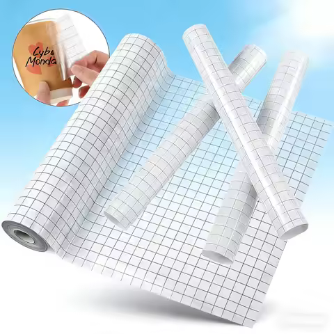 Transparent vinyl transfer paper tape roll tape alignment grid application tape, suitable for silhou