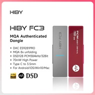 HiBy FC3 Mudah Alih MQA 8X Dongle Jenis C USB DAC Audio HiFi Dekoder Fon Kepala Amplifier DSD128 3.5