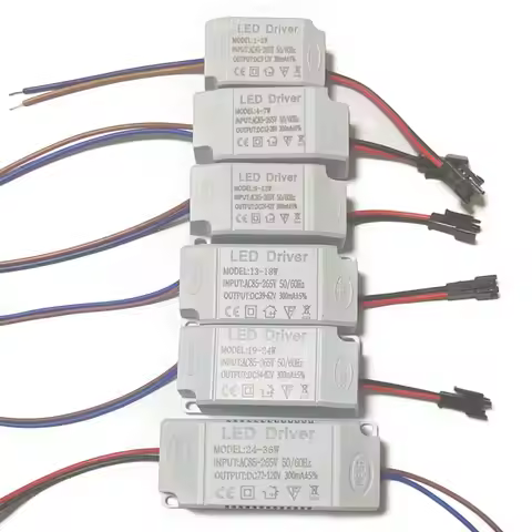 LED Driver 300mA 1-3W 4-7W 8-12W 13-18W 19-24W 24-36W LED Constant Current Driver Power Unit Supply 