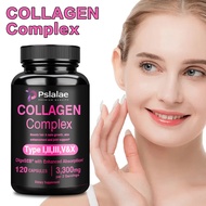 Collagen Complex 3300 mg - Types I, II, III, V, X - Anti-Aging, Hydrolyzed Collagen