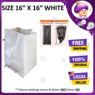 1PC WHITE 16X16 1Pc Quality UV Protection Poly Bag /Polybag/Nursery Plantation Plastic/Polibag Fertigasi/Plastik Semaian