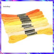 [TY] 8Pcs 75m Thread Cross Stitch Embroidery Cotton DIY Craft Sewing Skeins for Cross Stitch