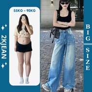 Bigsize women's wide-leg jeans 55kg-85kg, wide-leg style, women's wide-leg loose jeans MS231 2KJeans