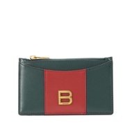 Gucci x Balenciaga The Hacker Project Green and Red Leather Zip Card Case Wallet Gold Hardware, 2021
