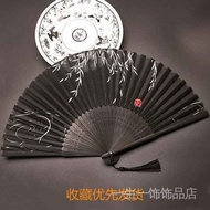 竹制骨扇功夫铁扇子防身暗器武术器械折扇男Fan Folding Fan Chinese Dance Female Fan Folding Fan Ancient Clothes一生一饰饰品店