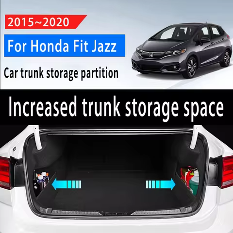 Car Trunk Side Storage Partition For Honda Fit Jazz GK3 GK4 2015~2020 MK3 Auto Multifunction Storage