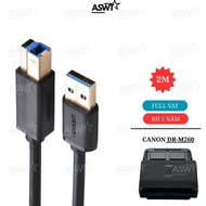 USB cable connecting computer to canon scanner DR-M260 / DR-M260 II / DR M260 2m gold plated - FULL 
