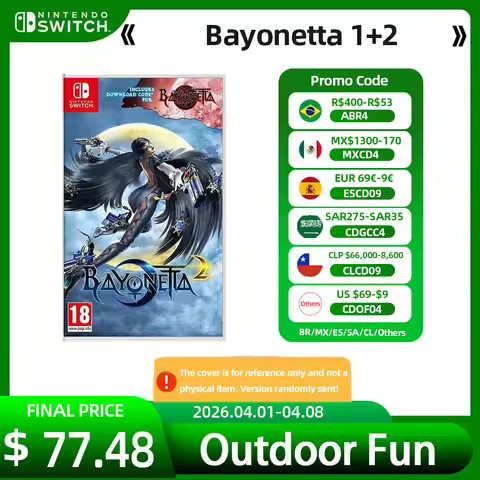 Nintendo Switch Game - Bayonetta 1 and Bayonetta 2 - 100% Original Game Carridge Physical Card for S