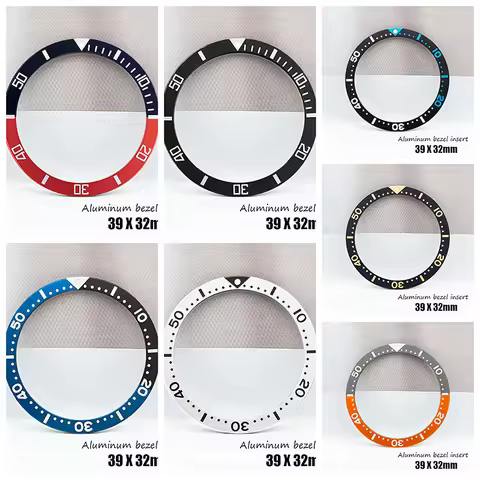 39MM Aluminum Bezel Insert For 6105 6309 Turtle Captain Willard Diving Watch Case Watch Bezel Insert