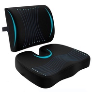Backrest Memory Foam Lumbar Support Set Office Seat Cushion Car Seat Cushion Chair 3OX2