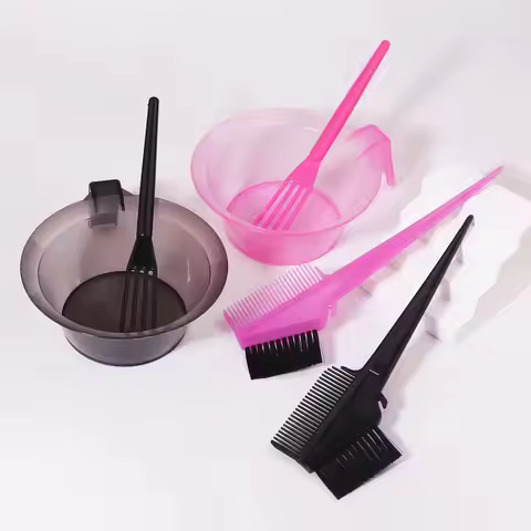 3pcs Professional Salon Hair Dye Set, Including Hair Dye Bowl, Hair Dye Stirrer, Hair Dye Brush for