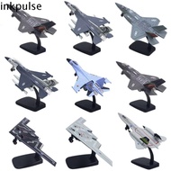 INKPULSE​ Fighter Aircraft Toy, Diecast Pullback & Go Aviao Plane Model, Tabletop Decor F16 F22 F35 