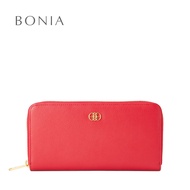 Bonia Artisan Red Aria Long 2 Fold Zipped Wallet