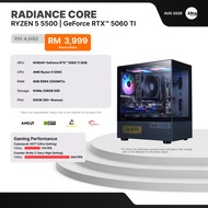 IDEALTECH RADIANCE CORE AMD GAMING PC ( AMD RYZEN 5 / NVIDIA RTX5060 TI 8GB / 8GB RAM / 256GB SSD )