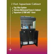 2 Feet Aquarium Cabinet Set - Top Filter System
