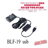 DMW-DCC12 DC Coupler DMW-BLF19 Dummy Battery Power Charger USB Cable for Lumix DMC-GH3 DMC-GH4 DMC-G