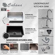 CABANA Undermount Single Bowl 500x450 Stainless Steel 304 Nano Mini HoneyComb Kitchen Sink Nanograin