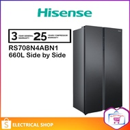 Hisense 660L Fridge Side by Side RS708N4ASN1/ RS708N4ABN1 / 620L INVERTER RS666N4ACNIV  Refrigerator