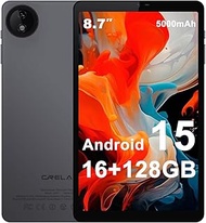 Crelander 8.7 Inch Android 15 Tablet, 16GB+128GB Android Tablet with HD IPS 1340x800, 5MP+13MP Camer