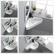 Balcony Triangle Hanging Basin Fan-Shaped Wall-Mounted Wash Basin Wall-Mounted Corner Basin/Corner/R