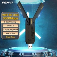 SfffHUUUftffqaa FENVI 6 Dual Band AX1800 2.4G 5GHz 6E ไร้สาย USB เครือข่ายดองเกิลการ์ด AXE3000 3.0อะ
