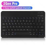 Goojodoq 2nd gen Pro 10 Inch 3 in 1 Wireless Bluetooth Keyboard Mouse Set Lightweight Portable For i