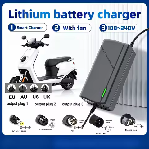 36V 48V 52V 60V 72V 2A 3A 5A 10S 13S 16S 20S Li-ion Battery Charger 42V 54.6V 58.8V 67.2V 84V 2A 3A 