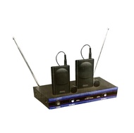 Microphone Wireless Clip On VHF Dual Professional Wireless Microphone
