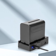 แผ่นตัวแปลงแบตเตอรี่ SHUAIGUO NP-F พร้อม USB-C DC8V DC12V 30W PD เอาต์พุตตัวล็อคขาตั้งเย็น1/4นิ้วรูส