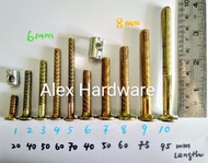 (Bolt + Nut) Furniture bed frame Bolt and Nut; Bolt Nut perabot katil