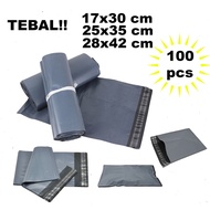 28X42 BLACK GREY polymailer import THICK packing bag plastic wrap plastic envelope olshop Packaging 