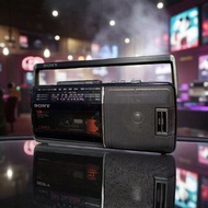sony卡式錄音收音機 收音機正常靚聲 金屬外殼皮帶老化